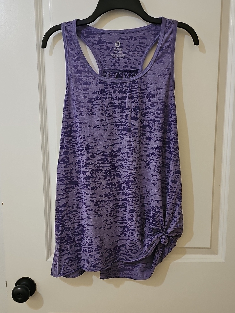 Women's Purple Burnout Racerback Tank